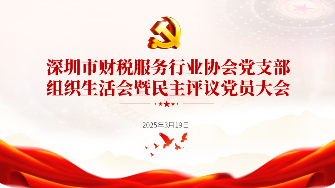 协会党建 | 深圳市财税服务行业协会党支部组织生活会暨民主评议党员大会顺利召开